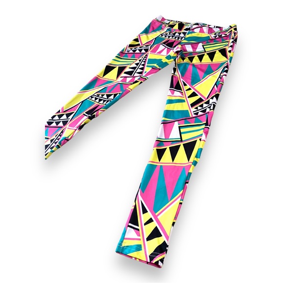 TIPSY ELVES 90’s Theme Athletic Workout Spandex Leggings Tights - Picture 2 of 5